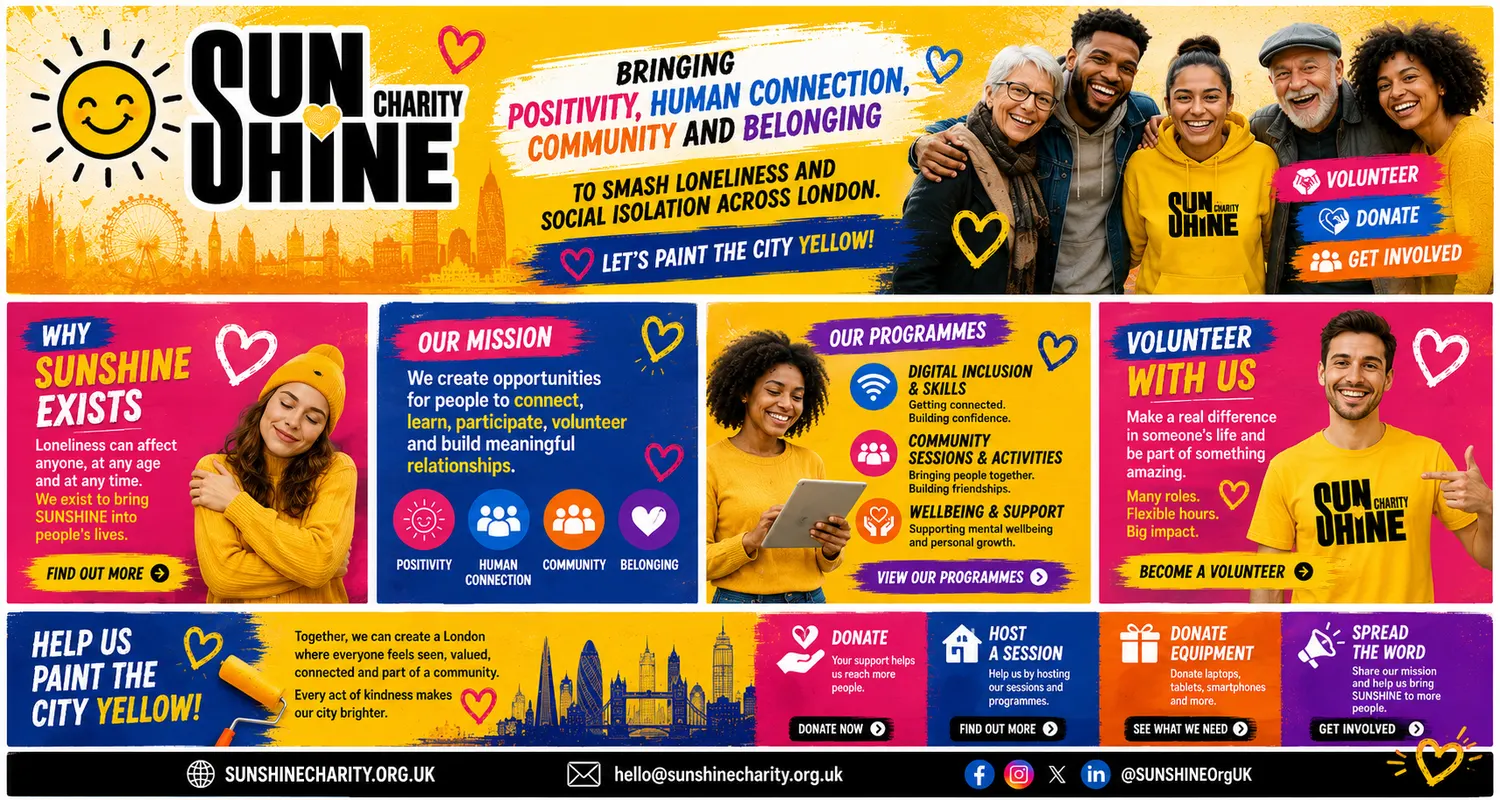 SUNSHINE Charity community campaign artwork